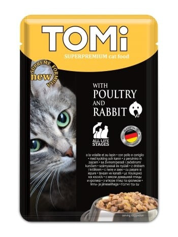 Tomi Pouch Kümes Hayvanı Ve Tavşanlı Yetişkin Kedi Konservesi 100 GR | SRC: Barcode: 4003024465189